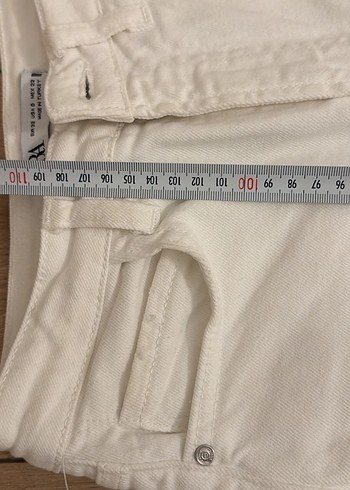 Zara Beyaz bootcut Kadın Kot Pantolon - Görsel 8