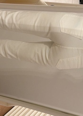 Zara Beyaz bootcut Kadın Kot Pantolon - Görsel 5