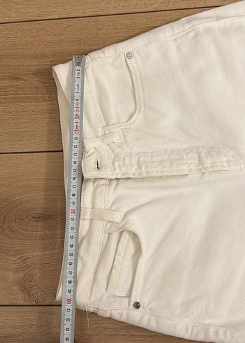 Zara Beyaz bootcut Kadın Kot Pantolon - Görsel 6
