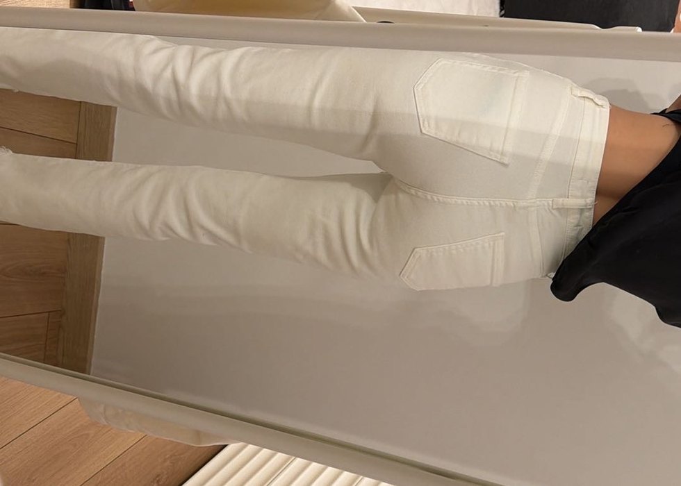 Zara Beyaz bootcut Kadın Kot Pantolon - Görsel 5