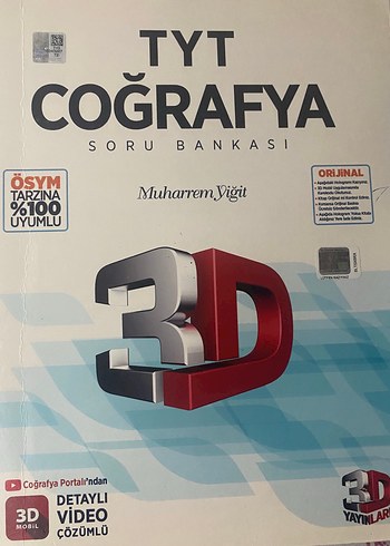 TYT Coğrafya 3D Soru Bankası Muharrem Yiğit