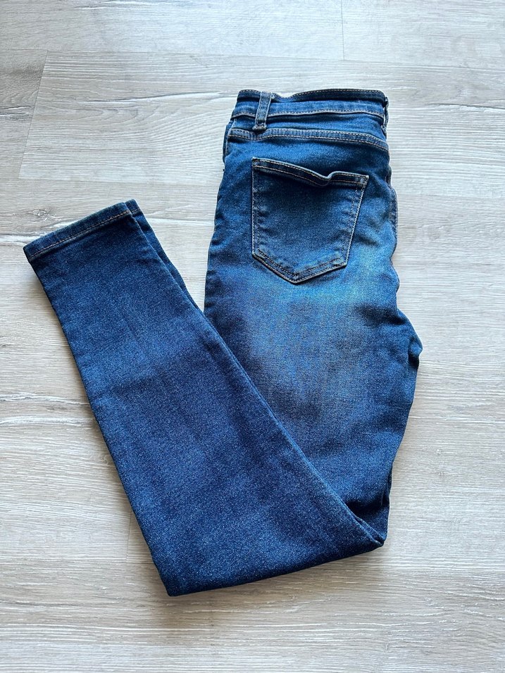 Mavi Sade Normal Boy Kadın Kot Pantolon - Görsel 4