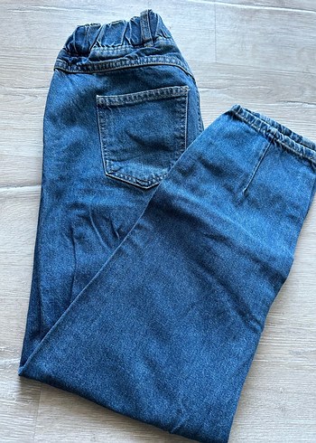 Kadın Mavi Gri Loose Fit Denim Pantolon - Görsel 5