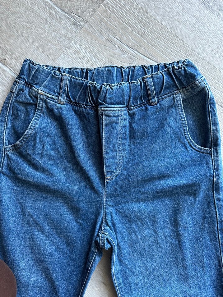 Kadın Mavi Gri Loose Fit Denim Pantolon - Görsel 3