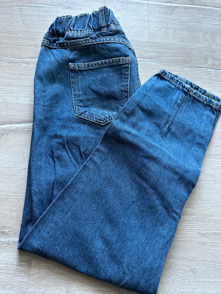Kadın Mavi Gri Loose Fit Denim Pantolon - Görsel 5