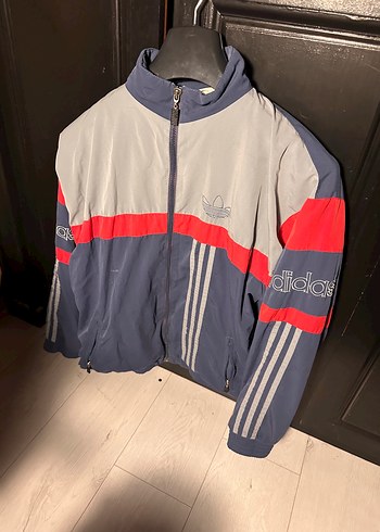 Adidas Retro Renk Bloklu Spor Ceket Vintage