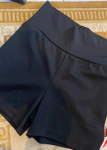 Diğer Siyah Mini Hamile Spor Şortu