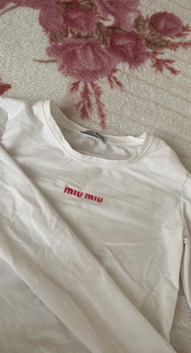 Uzun Kollu Beyaz Kız Çocuk Tişörtü - Görsel 3