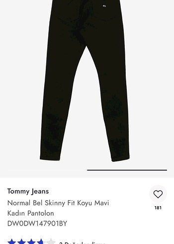 26 Beden siyah Renk Tommy Jeans Siyah Kadın Skinny Pantolon