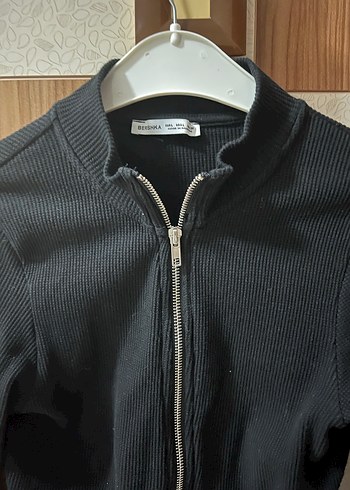Siyah Fermuarlı Kadın Ceket - Görsel 2