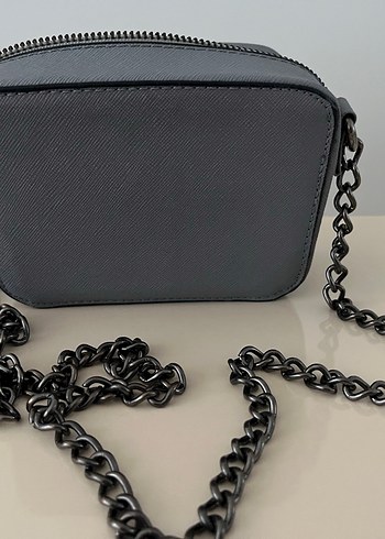 Koton Gri Deri Zincir Detaylı Kadın Çanta
