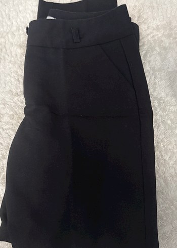 Kadın Siyah Kumaş Ofis Pantolonu