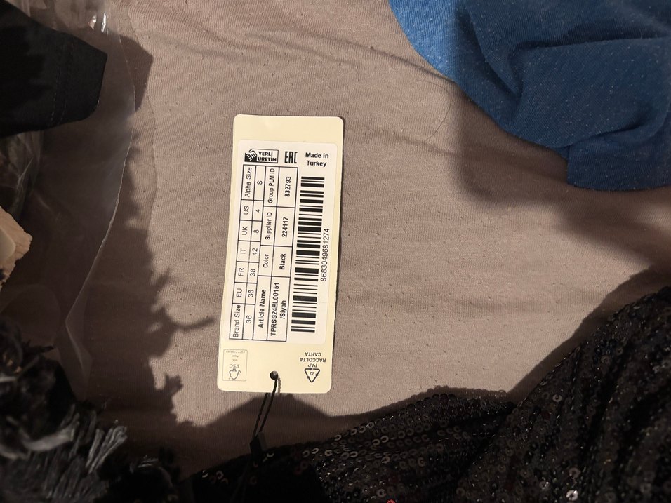 Payetli Siyah Yüksek Yakalı Mini Abiye Elbise - Görsel 2