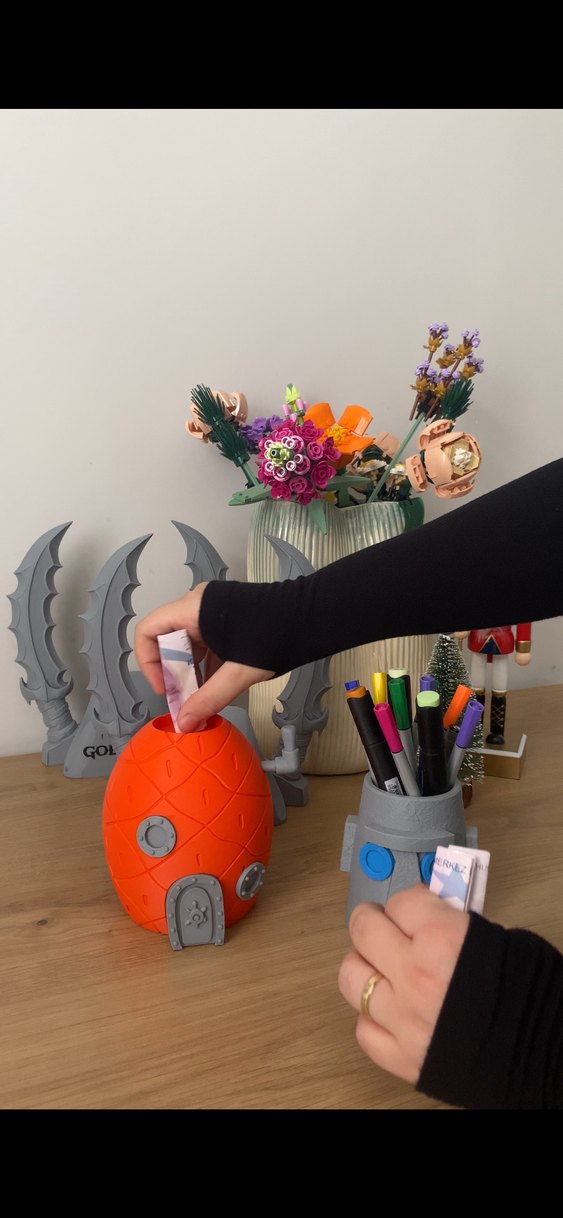 Süngerbob Temalı Kumbara ve Kalemlik 2li - Görsel 2