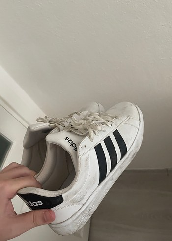 Adidas Adidas Beyaz Çizgili Erkek Spor Ayakkabı Orijinal