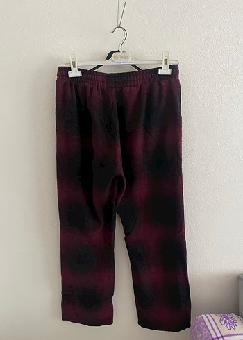 Bordo Siyah Renkli Erkek Ekose Pijama - Görsel 2