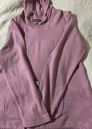 Kadın Pembe Kapüşonlu Sweatshirt - Görsel 2