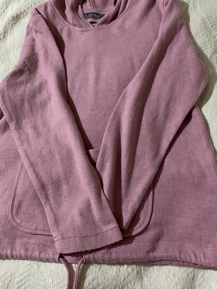 Kadın Pembe Kapüşonlu Sweatshirt - Görsel 3