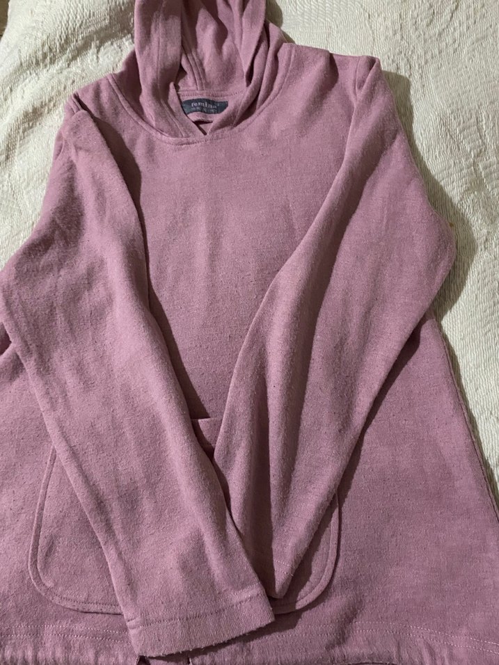 Kadın Pembe Kapüşonlu Sweatshirt - Görsel 2