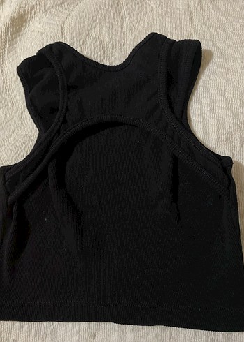 Siyah Yüksek Yakalı Kolsuz Mini Atlet S beden - Görsel 2