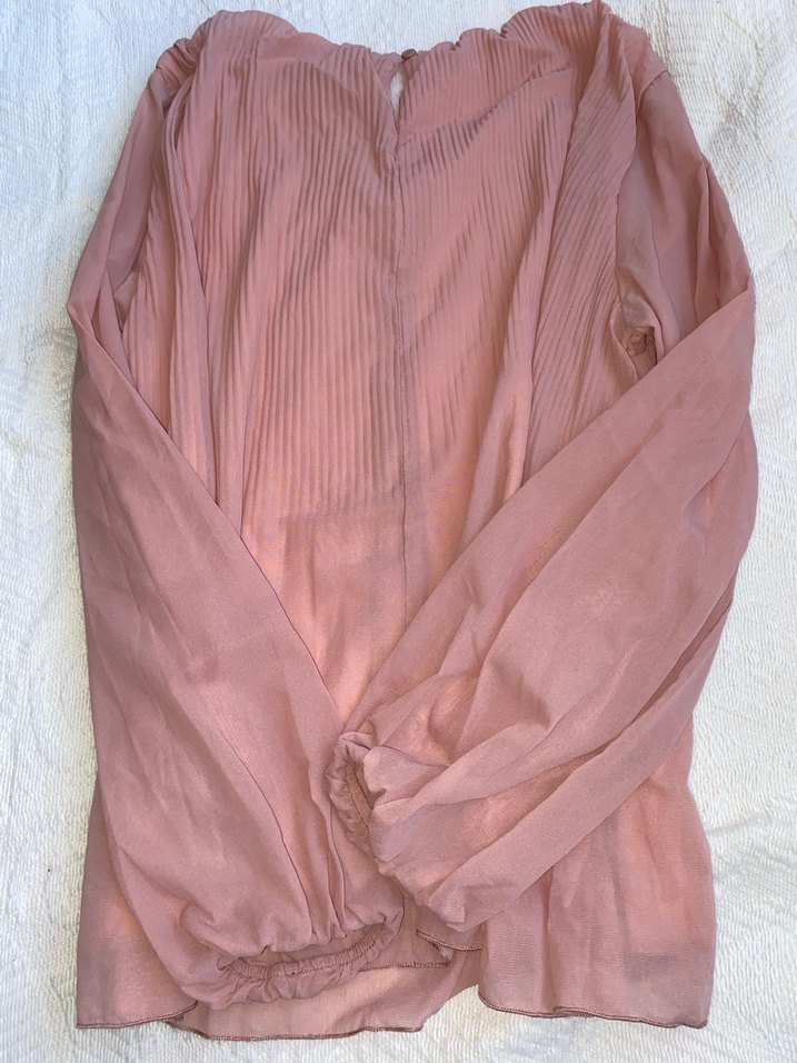 Defacto Pembe Pilili Uzun Kollu Kadın Bluz - Görsel 2