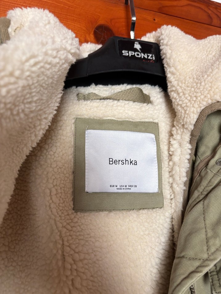 Peluş Detaylı Bej Kamuflaj Kadın Ceket - Görsel 5