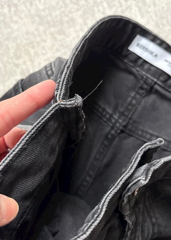 Gri Kadın Denim Salaş Midi Jean - Görsel 4