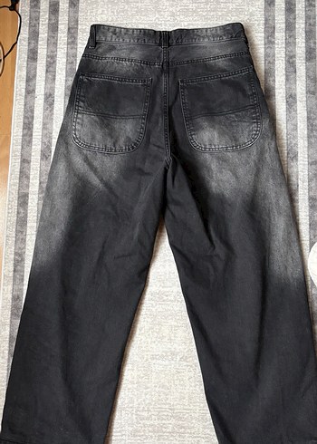 Gri Kadın Denim Salaş Midi Jean - Görsel 3