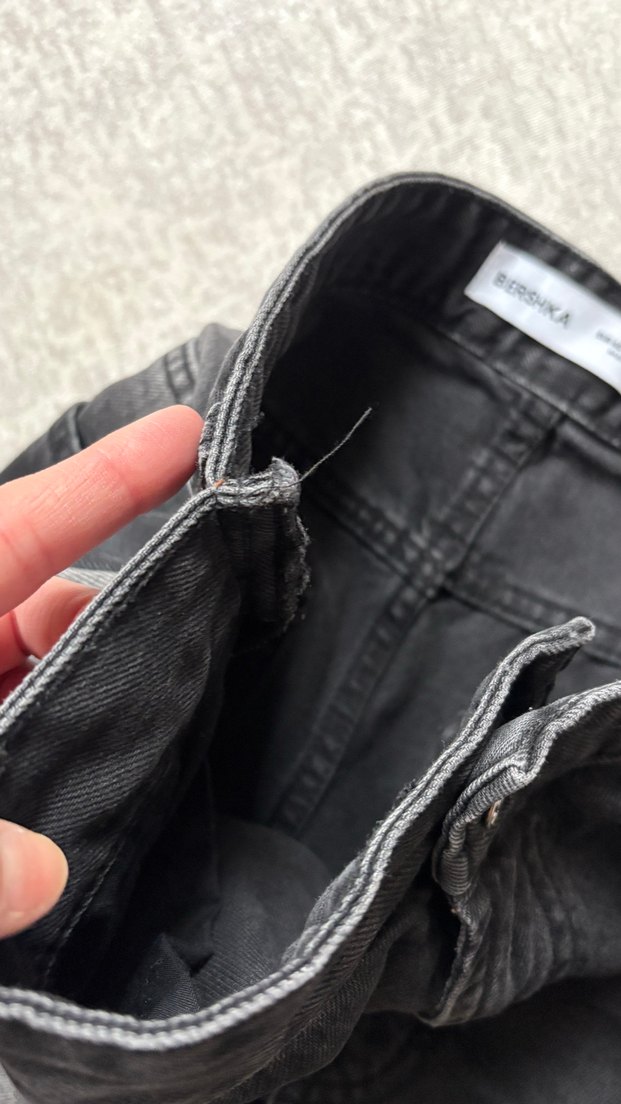 Gri Kadın Denim Salaş Midi Jean - Görsel 4