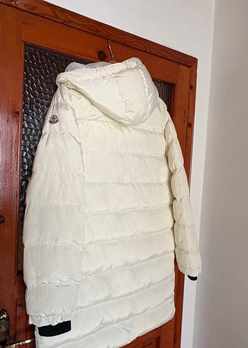 Beyaz Fermuarlı Uzun  Erkek  Kışlık Mont - Görsel 2