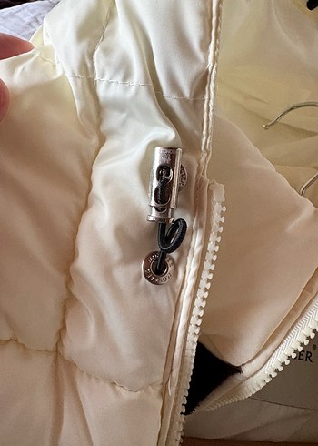 Beyaz Fermuarlı Uzun  Erkek  Kışlık Mont - Görsel 11