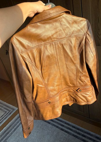 Deri Çeket Kadın DERİMOD yeni en son bu fiyatı veriyorum - Görsel 6