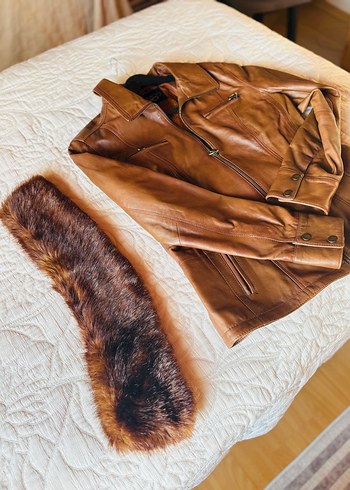 Deri Çeket Kadın DERİMOD yeni en son bu fiyatı veriyorum - Görsel 3