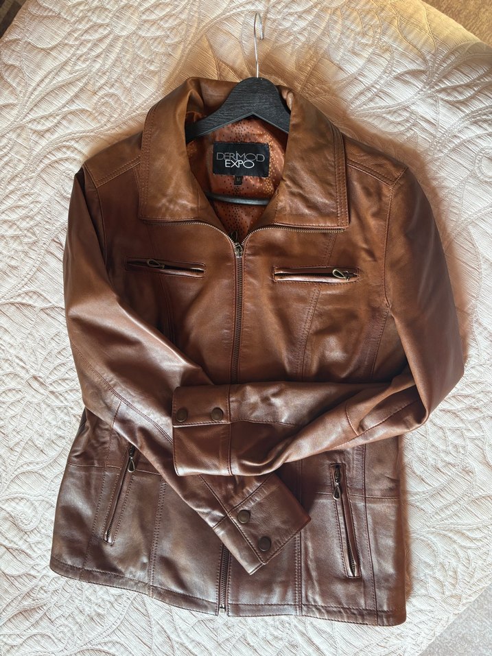 Deri Çeket Kadın DERİMOD yeni en son bu fiyatı veriyorum - Görsel 4