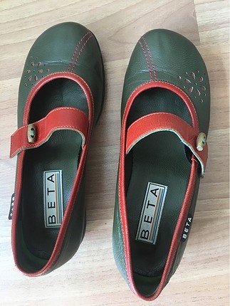 Deri haki renk ayakkabı ????