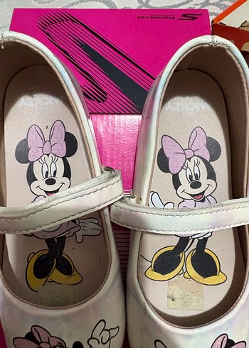 Kız Çocuk Pembe Minnie Baskılı Babet - Görsel 2