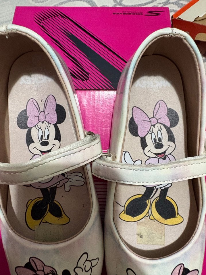 Kız Çocuk Pembe Minnie Baskılı Babet - Görsel 2