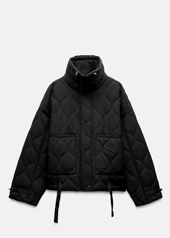 xs Beden siyah Renk Zara Kapitone Siyah Ceket