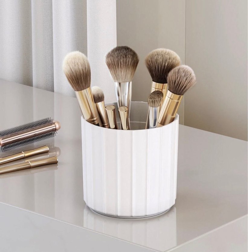 Beyaz Makyaj Fırçası Organizeri - Görsel 2
