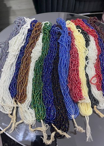 Yazma tülbent boncuğu tekli - Görsel 2