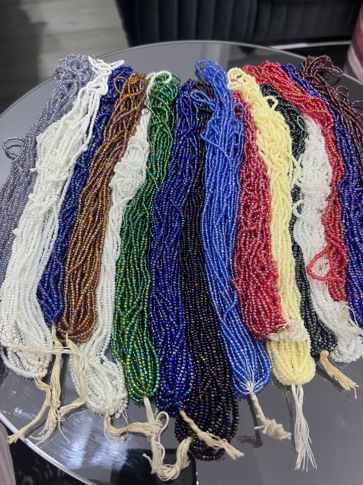 Yazma tülbent boncuğu tekli - Görsel 2