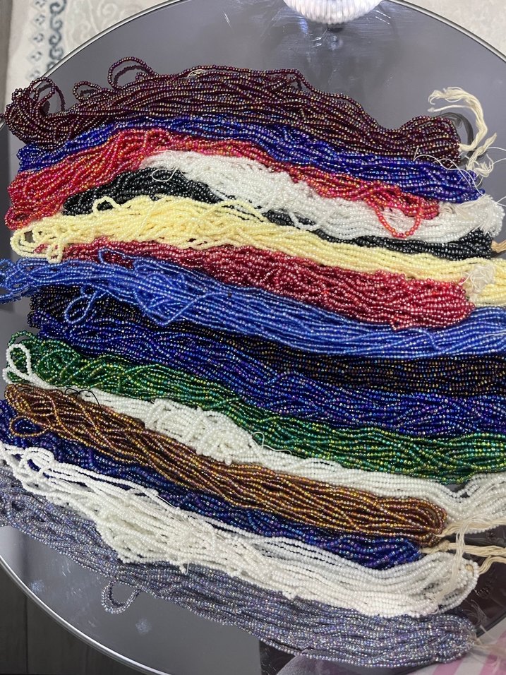 Yazma tülbent boncuğu tekli - Görsel 3