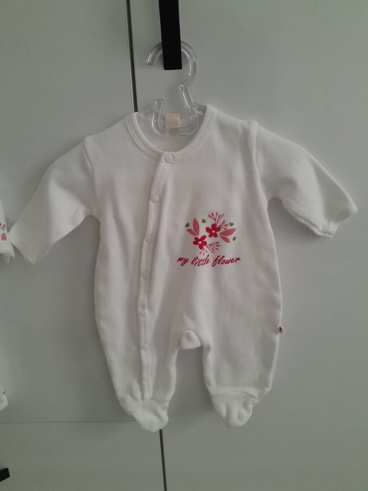 2liBeyaz Bebek Tulumu - Görsel 3