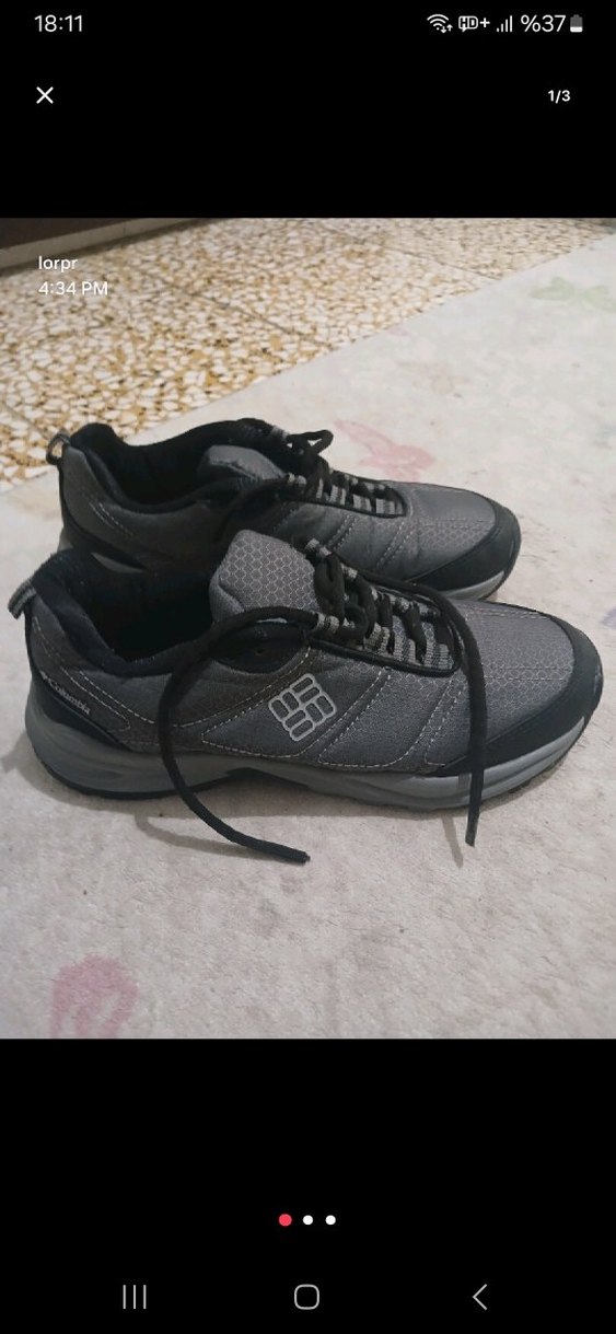 İTHAL ürün  Gri Spor Ayakkabı Elastik Detaylı - Görsel 3