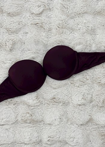 Bordo Destekli Düz Basic Sütyen 80B