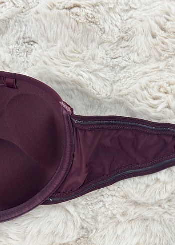Bordo Destekli Düz Basic Sütyen 80B