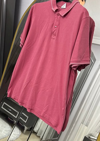Düğmeli Pembe Erkek Polo Tişört