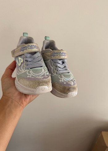 Skechers Kız Çocuk Çok Renkli Velcro Spor Ayakkabı