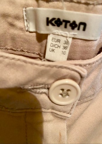 29 Beden Bej Kadın Keten Kumaş Pantolon