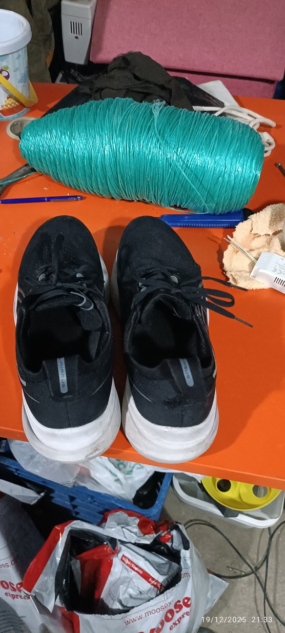 Siyah Erkek Koşu ve Spor Ayakkabısı Velcro - Görsel 4